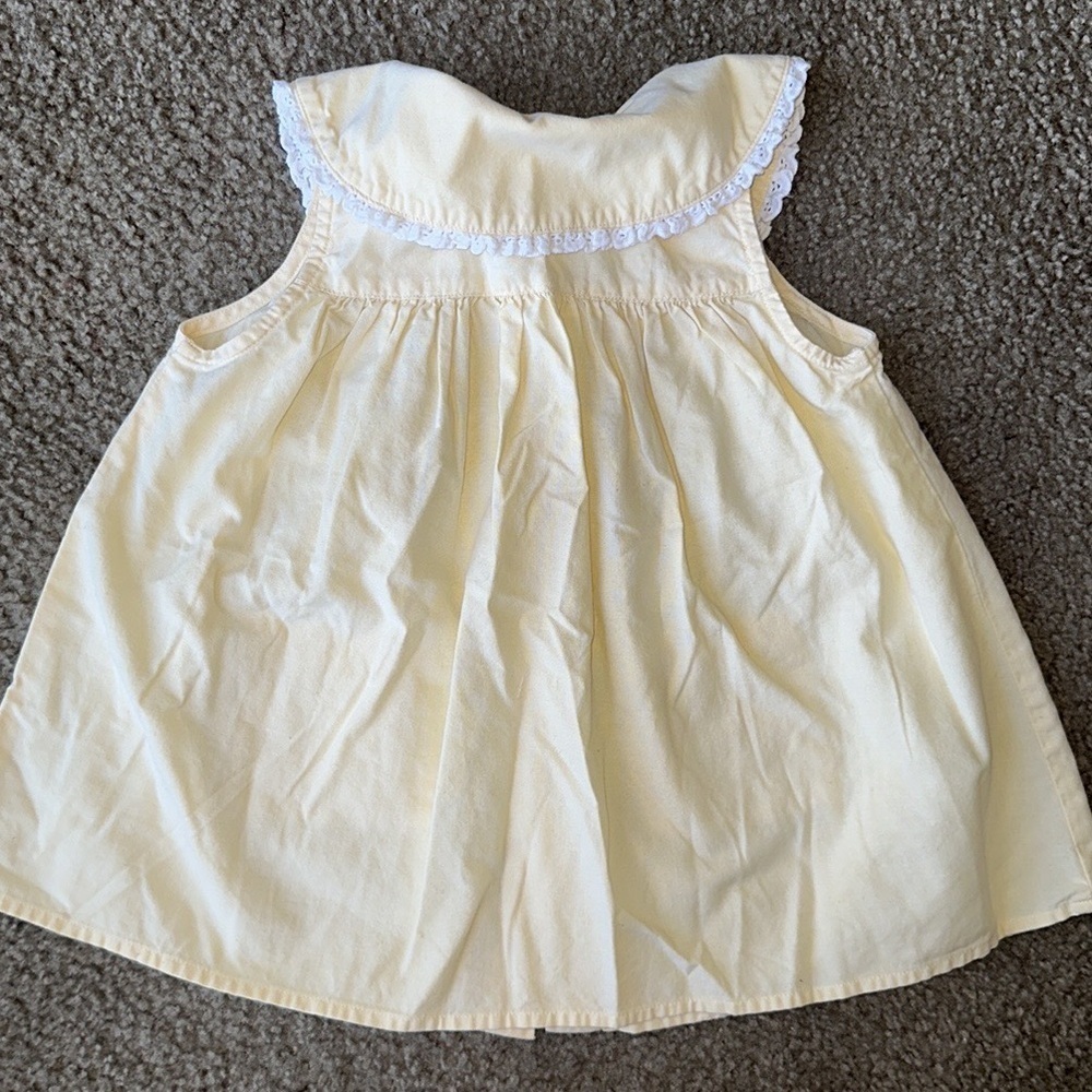 Vintage JUST FRIENDS Yellow Blouse with Collar and Pockets - Picture 4 of 4